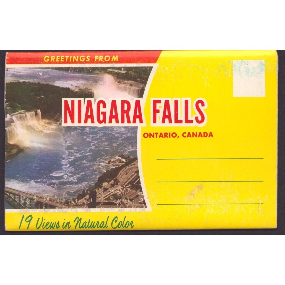 Niagara Falls Ontario Canada 19 Views Souvenir Postcard Folder Mailer Unused